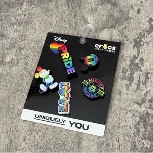 NEW Disney Pride Rainbow Mickey CROCS Charm Set